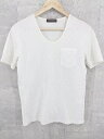 ◇ HIDEAWAYS NICOLE ハイダウェイニコル 胸ポケット 半袖 Tシャツ カットソー 46 オフホワイト # 1002800217083 【中古】