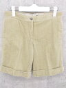 ◇ Drawer ドゥロワー UNITED ARROWS ベロア ハーフ パンツ 38 ベージュ * 【中古】