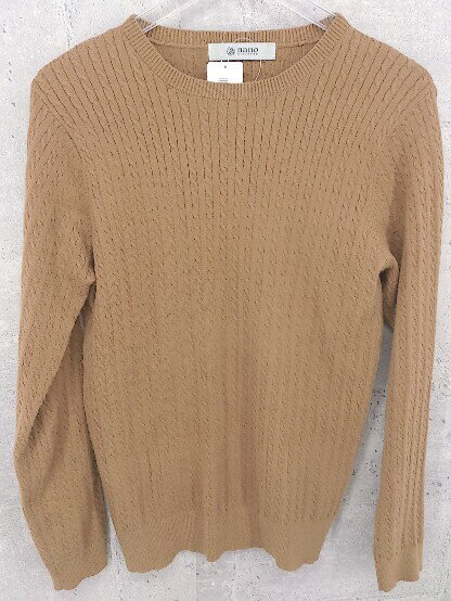 ◇ nano universe ナノユニバース 長袖 ニット セーター F ブラウン * 1002800268252 【中古】