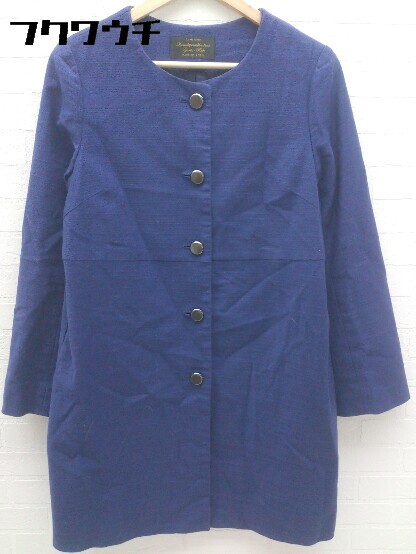 ◇ garde Robe ギャルドローブ nano universe ナノユニバース 長袖 コート サイズ38 ネイビー レディース 【中古】