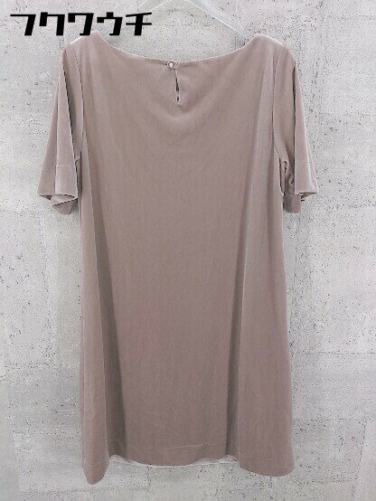 ◇ ROPE PICNIC ロペピクニック ベロア 半袖 ミニ ワンピース サイズ38 ブラウン系 レディース 【中古】