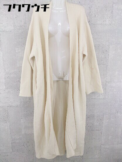 ■ ◎ Ungrid アングリッド ニット 長袖 ロング カーディガン サイズF アイボリー レディース 【中古】