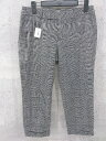 ◇ SPICK AND SPAN Pour Belle Femme 千鳥格子 七分丈 サブリナ ロールアップ パンツ 40 ブラック ベージュ系 * 【中古】
