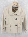 ◇ Rouge vif ルージュ ヴィフ インナー付き 長袖 ジャケット 36 ベージュ系 * 【中古】