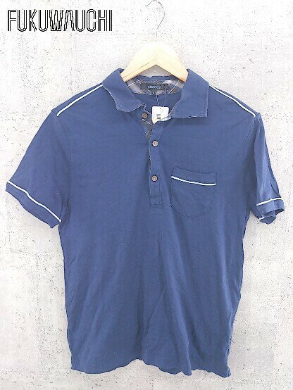 ◇ Abahouse アバハウス 半袖 ポロシャツ 3 ネイビー # 1002798822801 【中古】