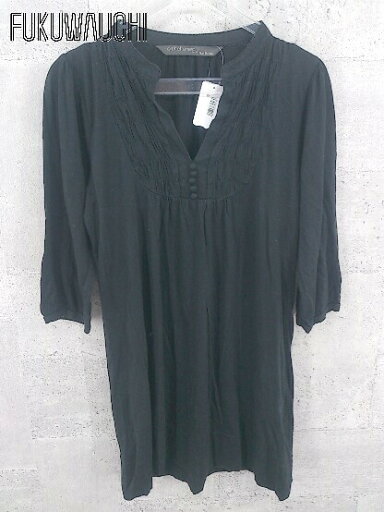 ◇ Ray BEAMS レイ ビームス 七分袖 ミニ チュニック ワンピース ブラック * 【中古】 ◇ Ray BEAMS レイ ビームス 七分袖 ミニ チュニック ワンピース ブラック * 【中古】