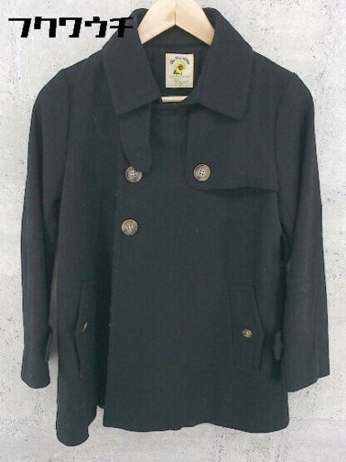 ■ Ray BEAMS レイ ビームス 長袖 コート ブラック レディース 【中古】 ■ Ray BEAMS レイ ビームス 長袖 コート ブラック レディース 【中古】
