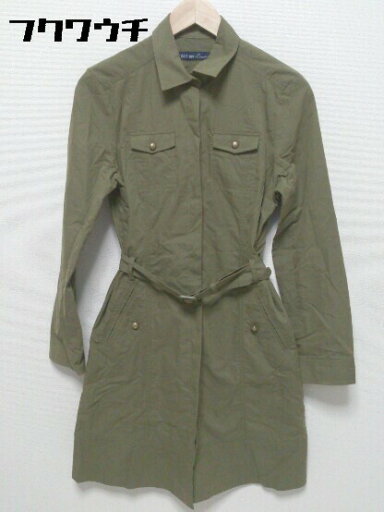 ◇ EASTBOY イーストボーイ ウエストベルト付き 長袖 膝丈 シャツ ワンピース 9 カーキ レディース 【中古】 ◇ EASTBOY イーストボーイ ウエストベルト付き 長袖 膝丈 シャツ ワンピース 9 カーキ レディース 【中古】