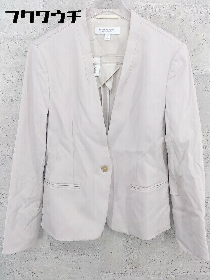 ◇ BEAUTY&YOUTH UNITED ARROWS 長袖 ノーカラー ジャケット Sサイズ ライトグレー系 レディース 【中古】