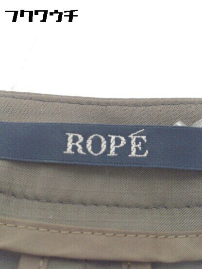 ◇ ROPE ロペ 薄手 七分袖 ノーカラー ジャケット サイズ7 カーキ系 レディース 【中古】