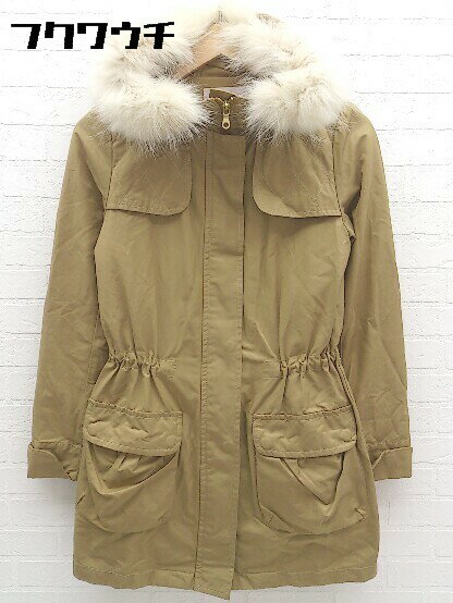 ■ 31 Sons de mode トランテアン ソン ドゥ モード ラクーンファー 長袖 ジャケット サイズ36 ブラウン系 レディース 【中古】