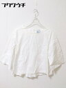 ◇ SLOBE IENA スローブイエナ BLEU 七分袖 ブラウス カットソー サイズ38 ホワイト レディース 【中古】
