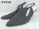 ◇ Launa lea ラウナレア ポインテッドトゥ ヒール パンプス サイズ24cm ブラック レディース 【中古】
