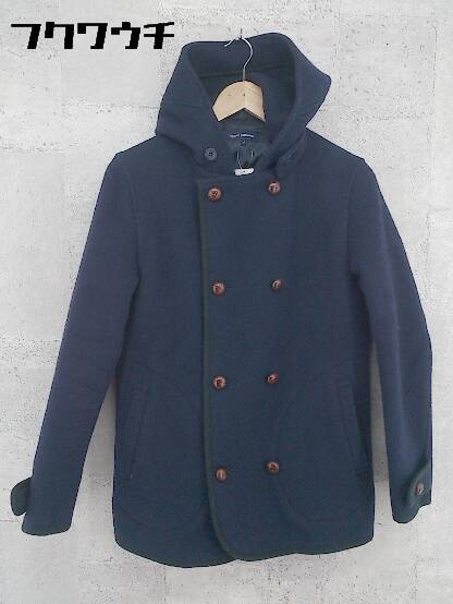 ■ URBAN RESEARCH アーバンリサーチ くるみボタン ダブル コート サイズM ネイビー メンズ 【中古】