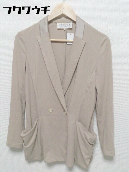 ◇ BIANCA EPOCA ビアンカエポカ 長袖 ダブル テーラード ジャケット サイズ36 ベージュ レディース 【中古】