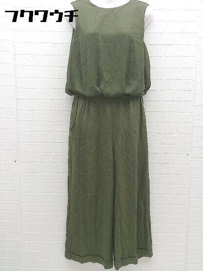 ◇ LagunaMoon ウエストゴム ノースリーブ ワイドパンツ オールインワン サイズM カーキ レディース 【中古】