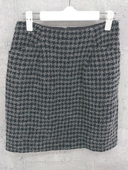 ◇ UNTITLED アンタイトル 千鳥格子 ミニ タイト スカート サイズ1 グレー系 レディース 【中古】