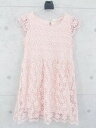 ◇ ZARA ザラ キッズ 子供服 スカラップ 総レース 半袖 膝丈 ワンピース 11/12 152 ピンク * ◆ 【中古】