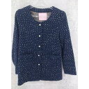 ◇ Jolly Days ジョリーデイズ 長袖 ノーカラー コート サイズM ネイビー ホワイト レディース P 【中古】(4)