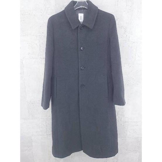 ■ composition see attached label 長袖 ステンカラー コート 2 チャコールグレー * 【中古】