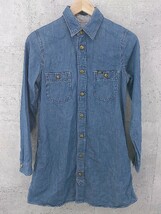 ◇ Lee リー 長袖 膝丈 シャツワンピース サイズS インディゴ レディース 【中古】