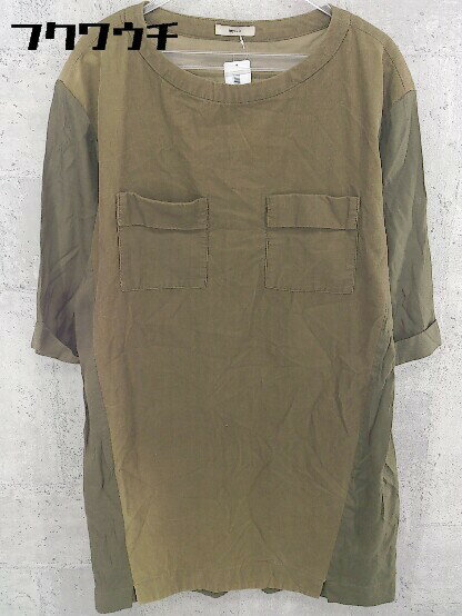 ◇ mystic ミスティック 長袖 膝丈 ワンピース カーキ レディース 【中古】 【中古】