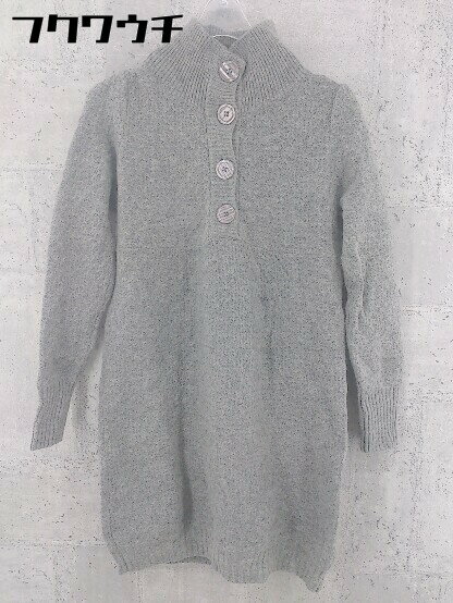 ◇ Simplicite シンプリシテェ ハイネック 長袖 ミニ チュニック ワンピース グレー系 レディース 【中古】 【中古】