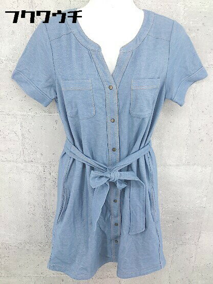 ◇ ◎ green label relaxing 半袖 膝丈 ワンピース サイズ ライトブルー レディース 【中古】 【中古】