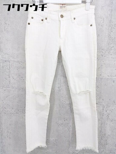 ◇ Ungrid アングリッド ダメージ加工 カットオフ ジーンズ デニム パンツ サイズ24 ホワイト レディース 【中古】 【中古】 ◇ Ungrid アングリッド ダメージ加工 カットオフ ジーンズ デニム パンツ サイズ24 ホワイト レディース 【中古】 【中古】