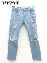 ◇ JET LOS ANGELES ダメージ加工 デニム ジーンズ パンツ サイズ2 インディゴ レディース 【中古】 【中古】