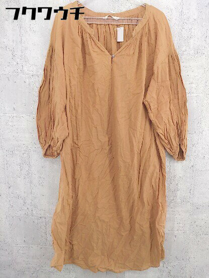 ◇ Another Edition アナザーエディション 長袖 ロング ワンピース キャメル レディース 【中古】 【中古】