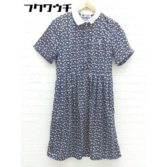 ◇ 179/WG イチナナキュウダブルジー × KANGOL カンゴール 総柄 半袖 膝下丈 ワンピース サイズ38 ネイ..
