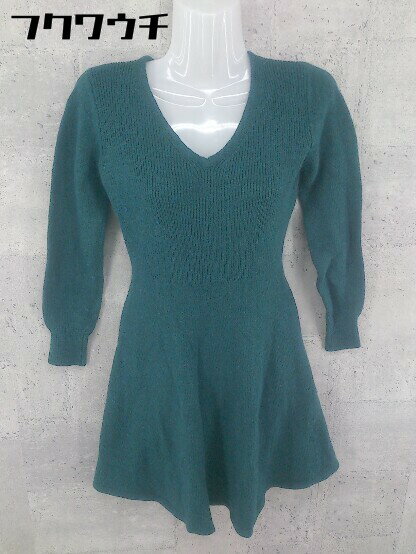 ◇ ROPE PICNIC ロペピクニック 長袖 ミニ ワンピース サイズ38 グリーン レディース 【中古】 【中古】