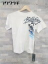 ◇ ◎ BILLABONG ビラボン キッズ 子供服 プリント 半袖 Tシャツ カットソー サイズ10 ホワイト メンズ 【中古】