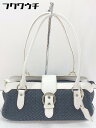 ◇ 23区 ニジュウサンク ハンド バッグ ホワイト ネイビー レディース 【中古】