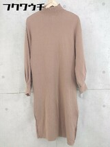 ◇ JEANASIS ジーナシス ハイネック 長袖 ロング ワンピース サイズF ブラウン レディース 【中古】