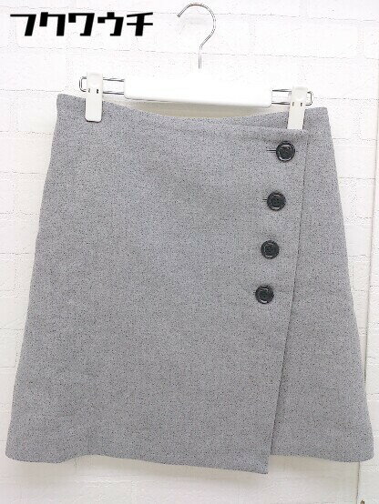 ◇ Spick & Span スピック アンド スパン ミニ 台形 ラップ 巻き スカート サイズ155-160 グレー レディース 【中古】