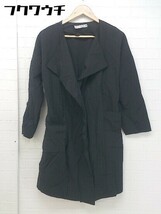 ◇ ◎ bou jeloud ブージュルード ノーカラー 長袖 トレンチ コート サイズ38 ブラック レディース 【中古】 ◇ ◎ bou jeloud ブージュルード ノーカラー 長袖 トレンチ コート サイズ38 ブラック レディース 【中古】
