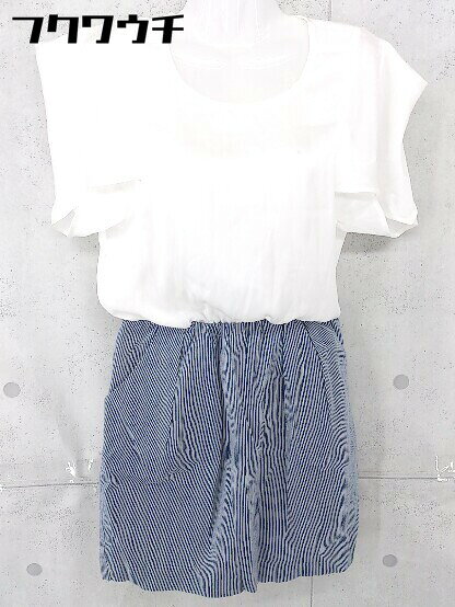 ◇ KBF ケービーエフ URBAN RESEARCH 切替 半袖 ミニ ワンピース サイズONE ホワイト系 レディース 【中古】