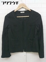 ◇ NOLLEY'S ノーリーズ 長袖 ノーカラー ジャケット サイズ38 ブラック レディース 【中古】 ◇ NOLLEY'S ノーリーズ 長袖 ノーカラー ジャケット サイズ38 ブラック レディース 【中古】