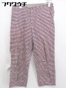 ◇ 23区 ニジュウサンク 総柄 サブリナ パンツ サイズ36 ホワイト レッド ブルー系 レディース 【中古】