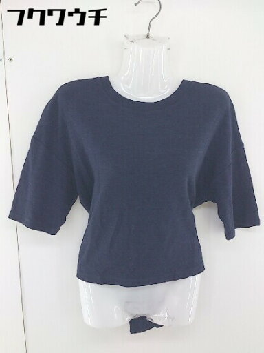 ◇ BEAUTY & YOUTH ビューティアンドユース UNITED ARROWS バッククロス 五分袖 カットソー ネイビー レディース 【中古】 ◇ BEAUTY & YOUTH ビューティアンドユース UNITED ARROWS バッククロス 五分袖 カットソー ネイビー レディース 【中古】