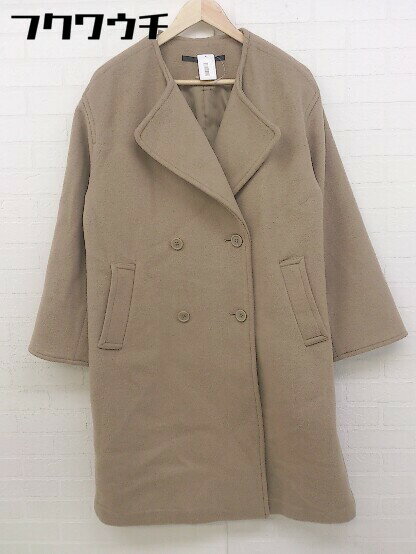 ■ KBF+ ケービーエフプラス URBAN RESEARCH 長袖 ノーカラーコート サイズ ONE ベージュ レディース 【中古】