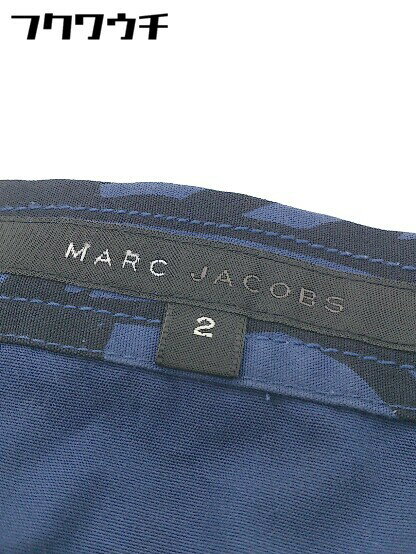 ◇ MARC JACOBS マークジェイコブス 総柄 膝丈 フレア スカート サイズ2 ブラック ネイビー レディース 【中古】