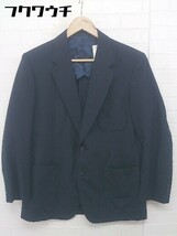 ■ 三越 2B シングル 長袖 テーラード ジャケット ネイビー系 メンズ 【中古】