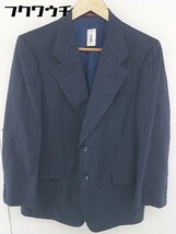◇ D'URBAN ダーバン ストライプ 肩パット 2B シングル 長袖 テーラードジャケット サイズ 74 ネイビー メンズ 【中古】 ◇ D'URBAN ダーバン ストライプ 肩パット 2B シングル 長袖 テーラードジャケット サイズ 74 ネイビー メンズ 【中古】