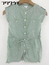 ◇ ◎ JACADI ジャカディ キッズ 子供服 総柄 ノースリーブ シャツ ブラウス サイズ 7A グリーン レディース 【中古】