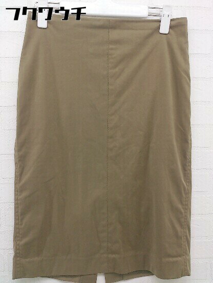 ◇ Spick & Span スピック アンド スパン バックジップ スリット 膝丈 タイト スカート サイズ36 ベージュ レディース 【中古】 【中古】