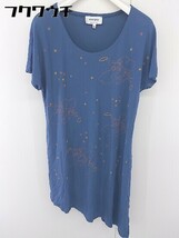 ◇ maryna 総柄 半袖 チュニック ワンピース サイズ42 ネイビー レディース 【中古】 ◇ maryna 総柄 半袖 チュニック ワンピース サイズ42 ネイビー レディース 【中古】