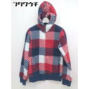 ◇ tommy girl トミーガール 裏フリース ボア 長袖 ジップアップ パーカー サイズXS ネイビー レッド ホワイト レディース 【中古】 【中古】